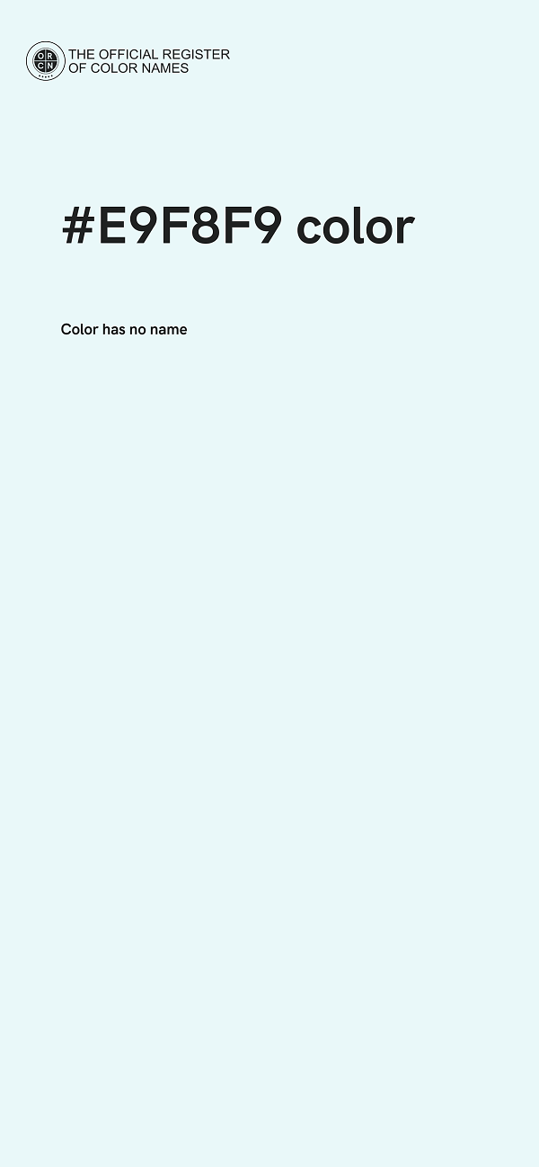 #E9F8F9 color image