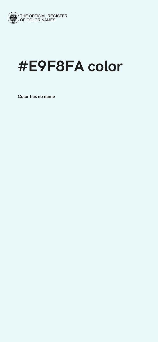 #E9F8FA color image