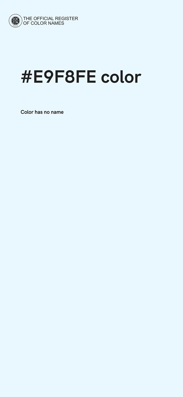 #E9F8FE color image