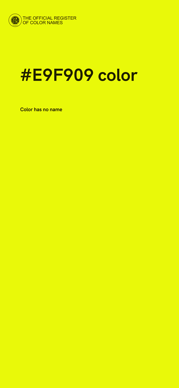 #E9F909 color image