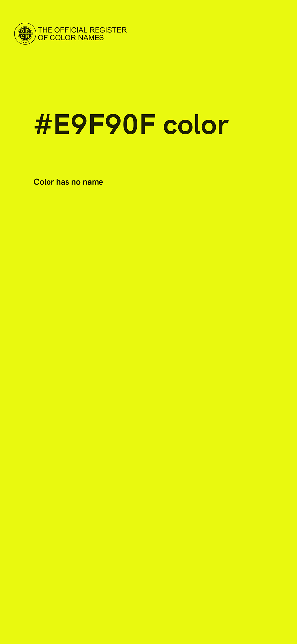 #E9F90F color image