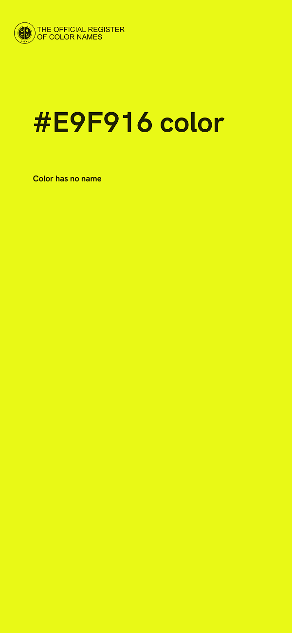 #E9F916 color image