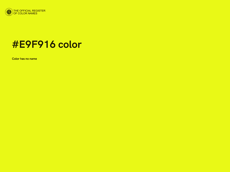 #E9F916 color image
