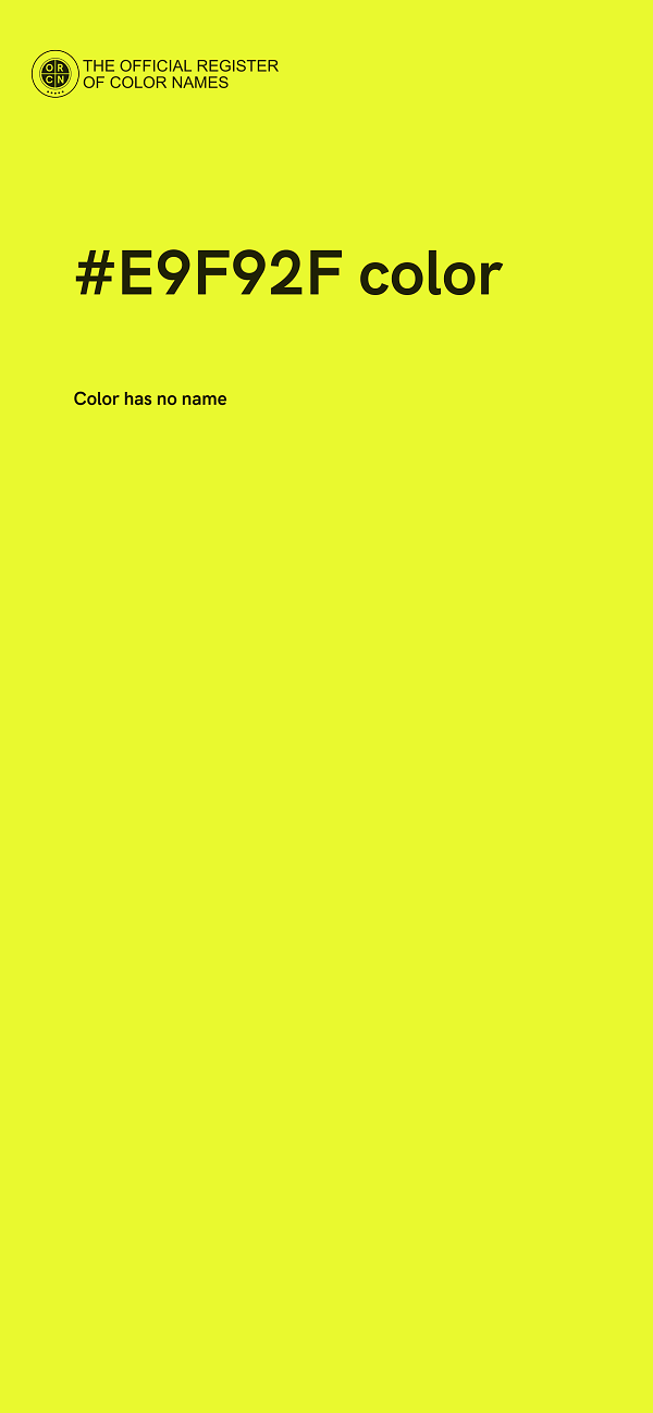 #E9F92F color image