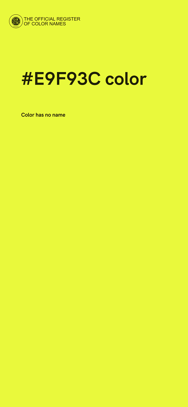 #E9F93C color image
