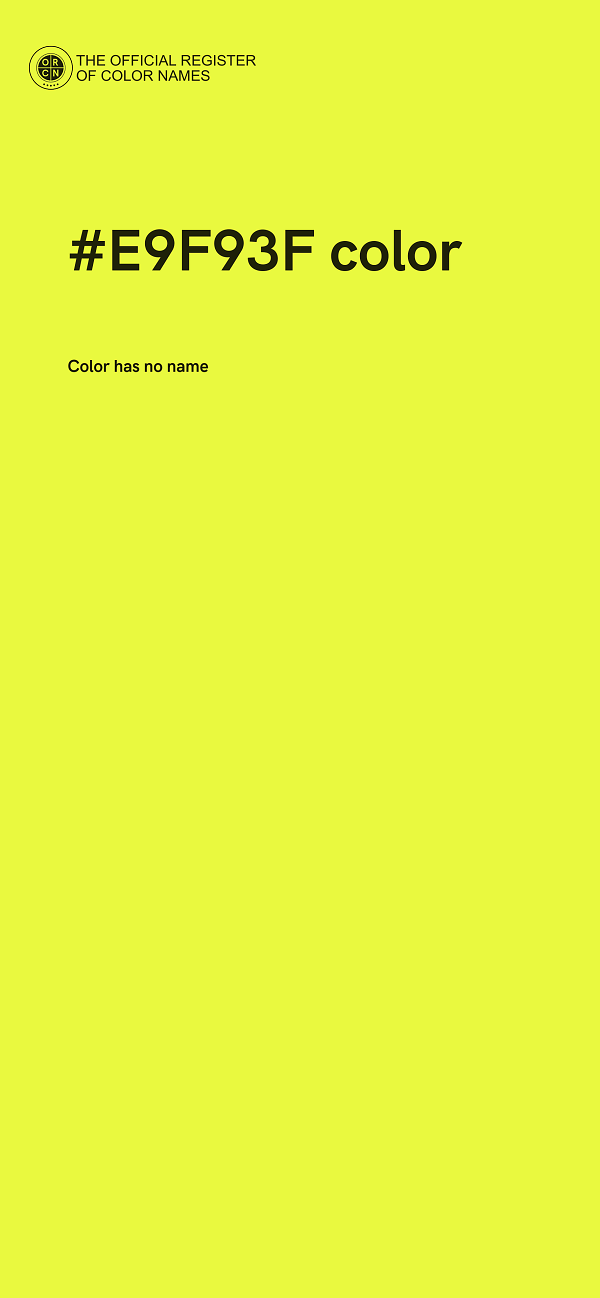 #E9F93F color image