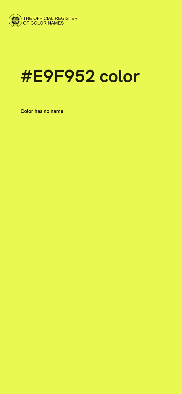 #E9F952 color image