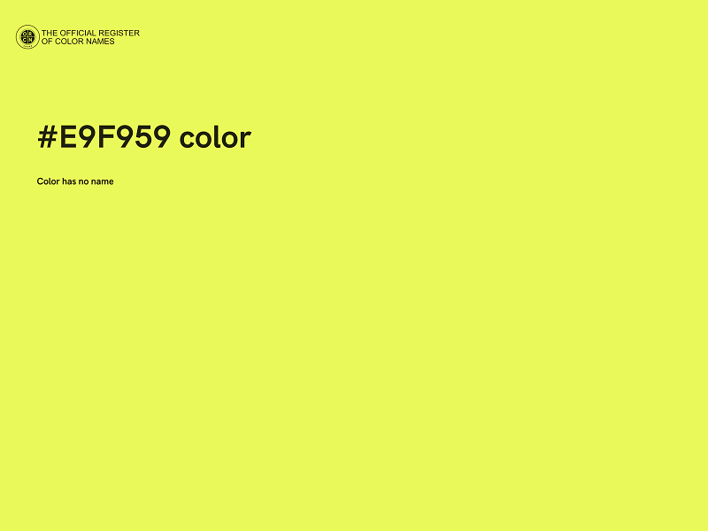 #E9F959 color image