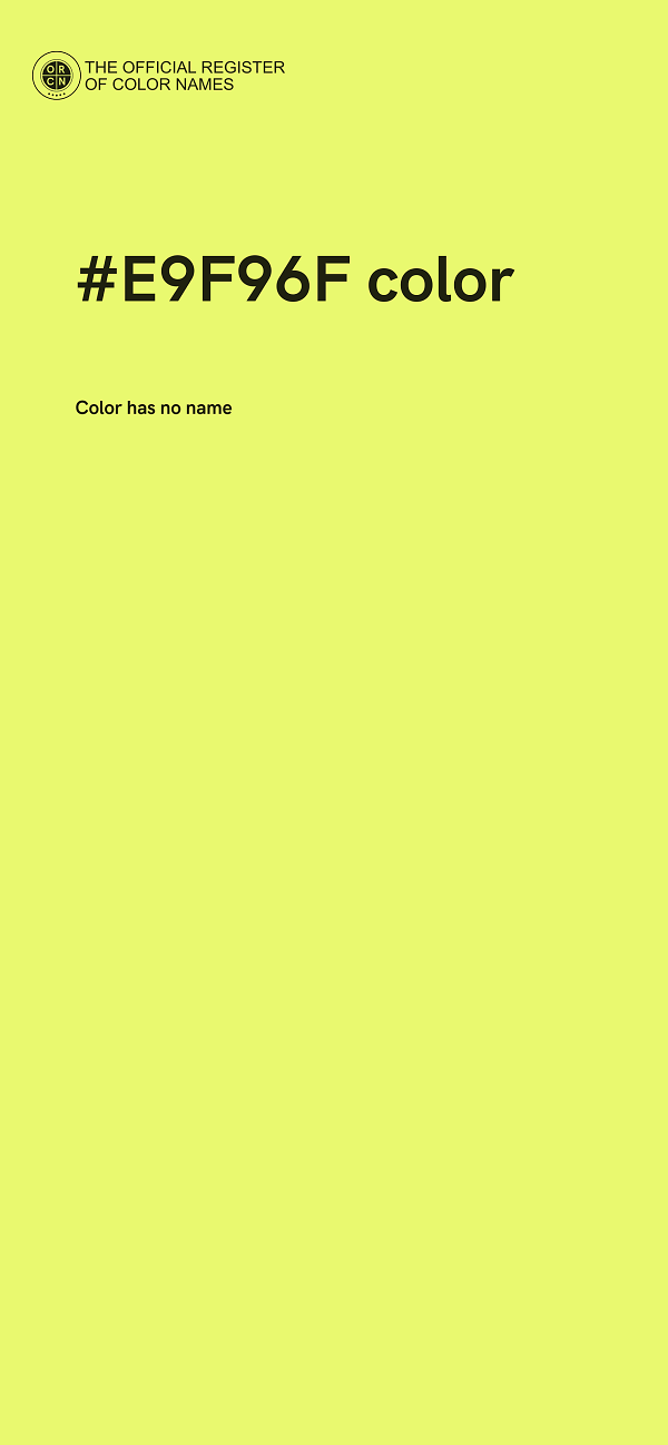 #E9F96F color image