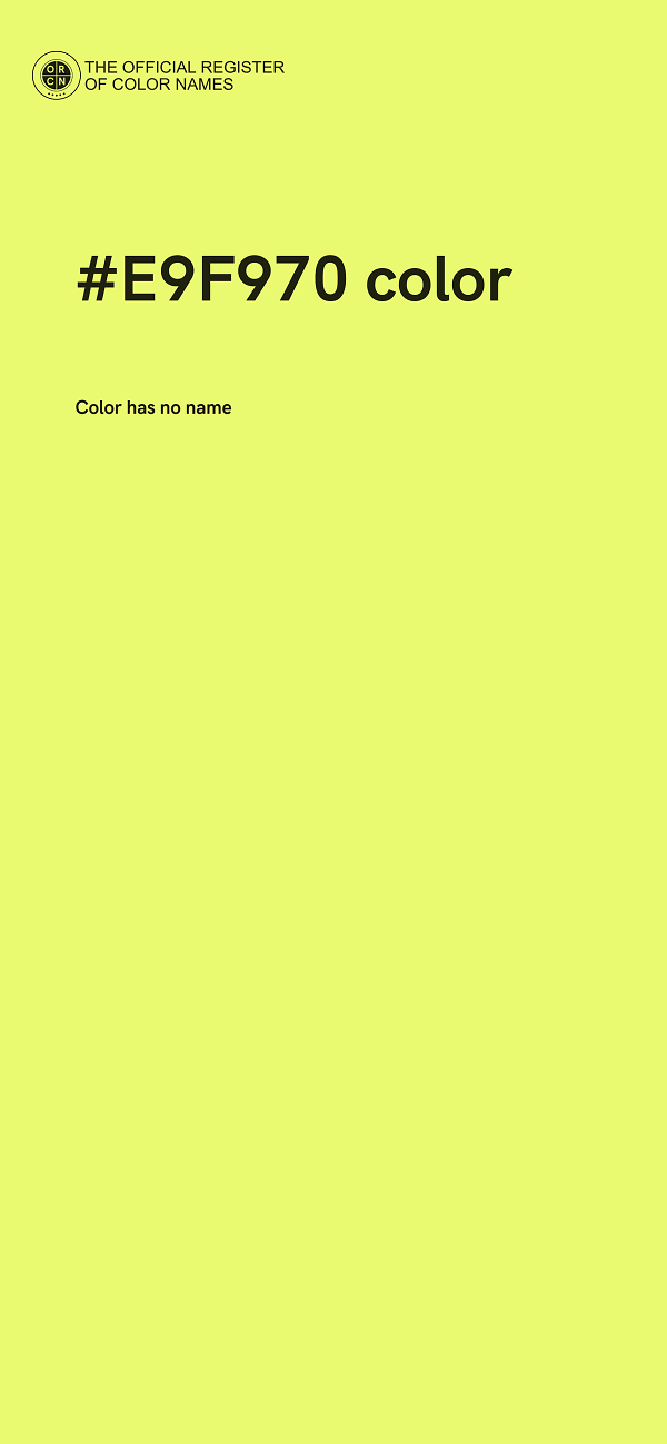 #E9F970 color image