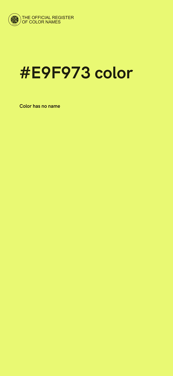 #E9F973 color image