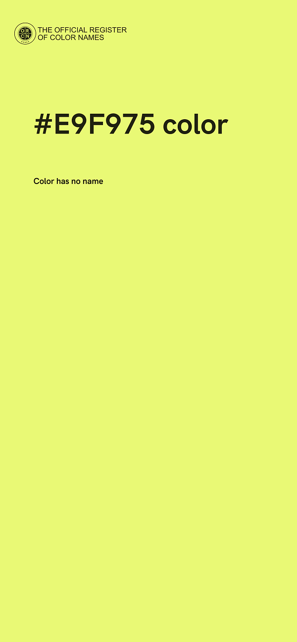 #E9F975 color image