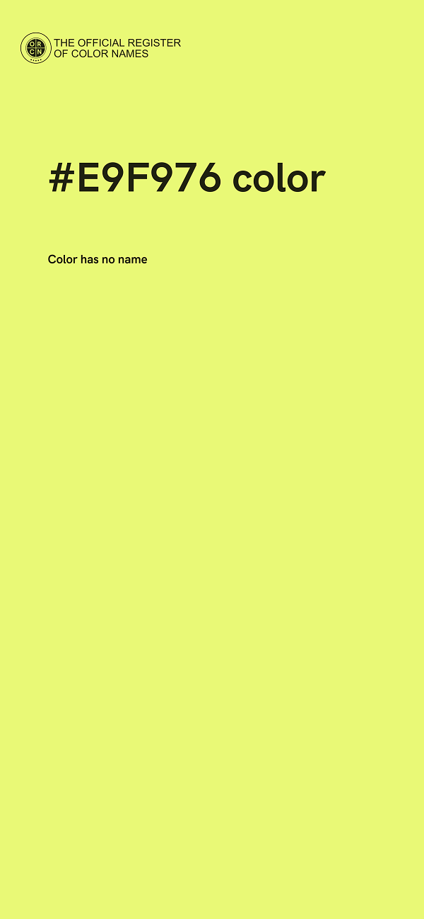 #E9F976 color image