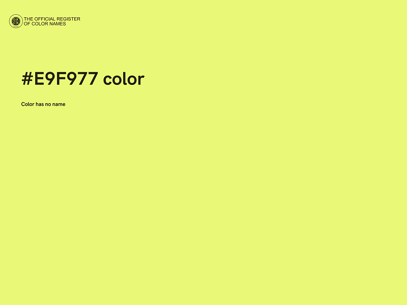 #E9F977 color image