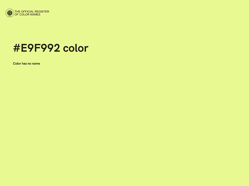 #E9F992 color image