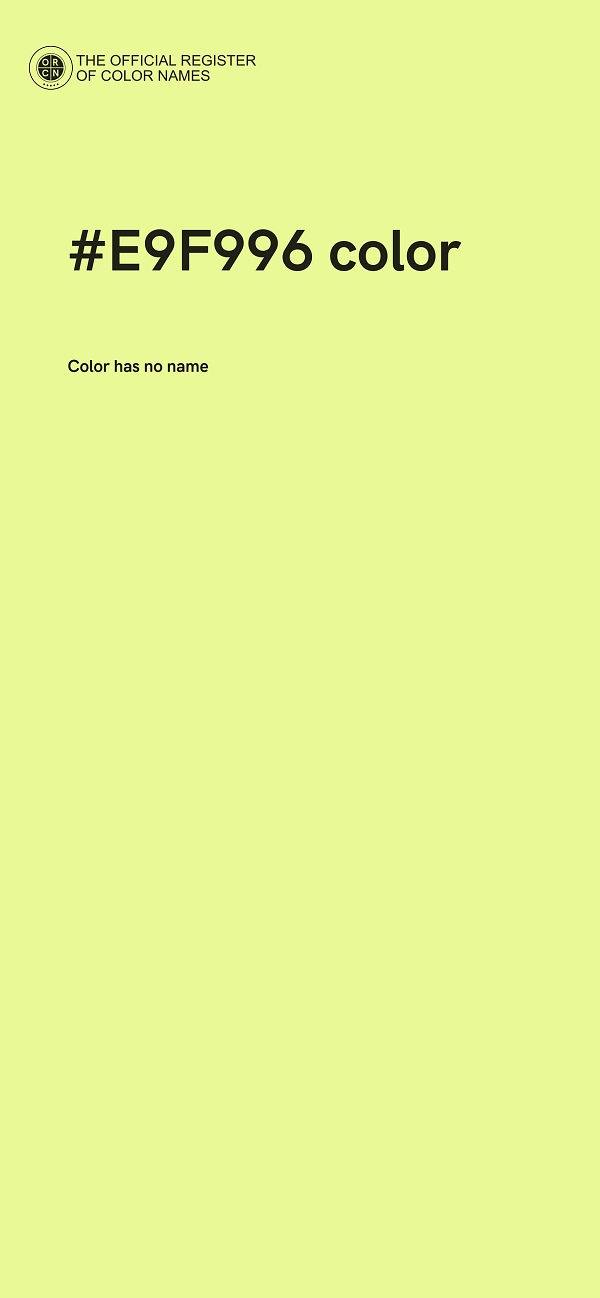 #E9F996 color image