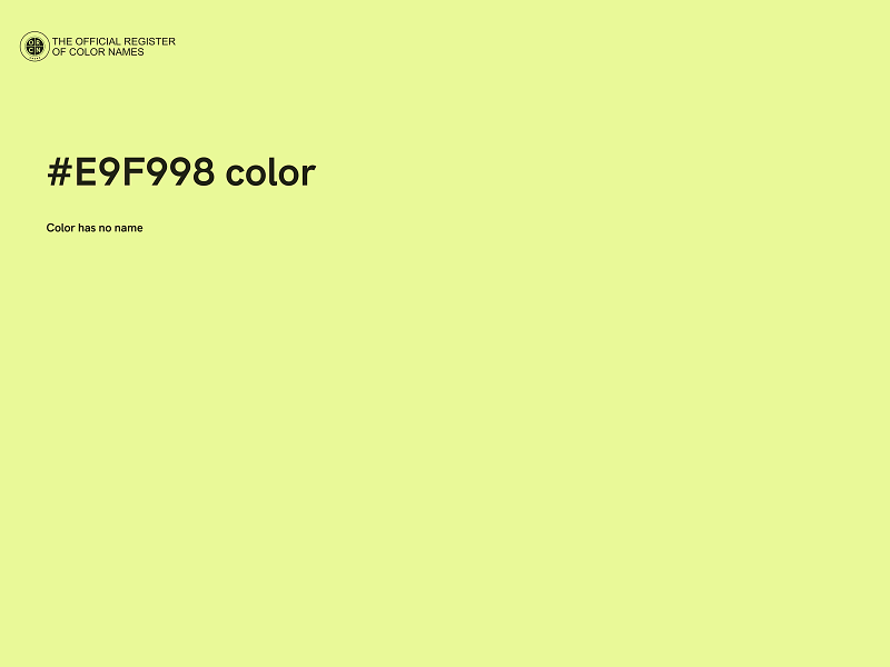 #E9F998 color image
