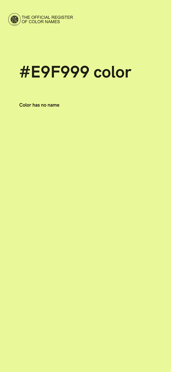 #E9F999 color image