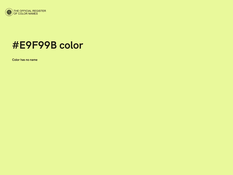 #E9F99B color image