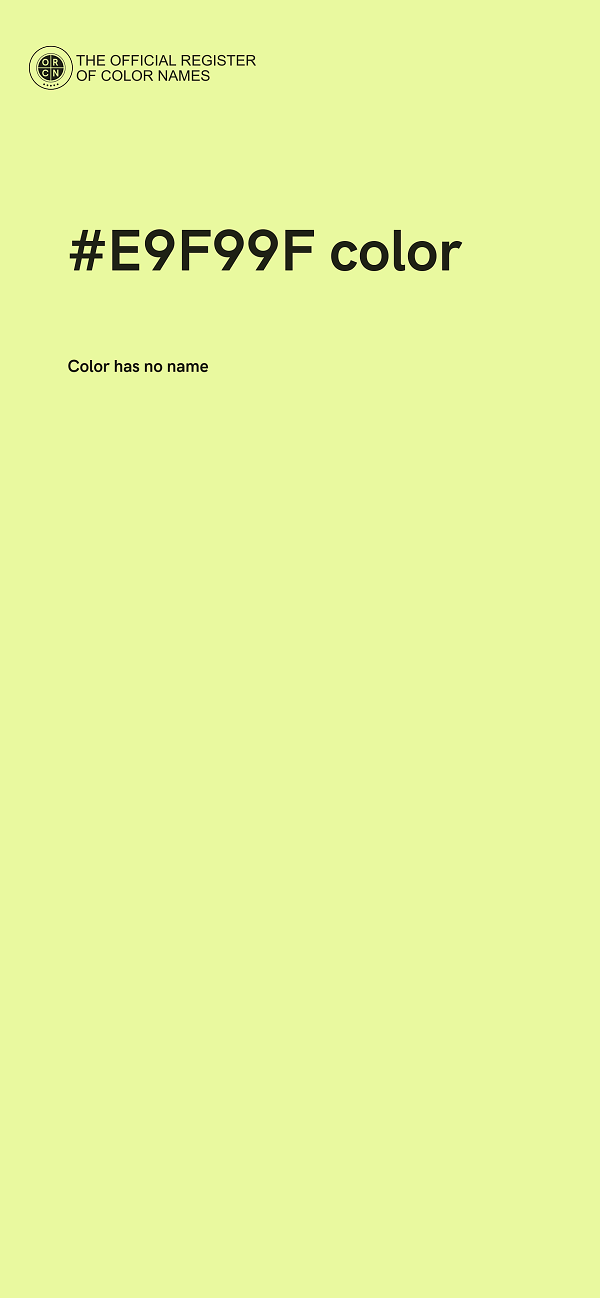 #E9F99F color image