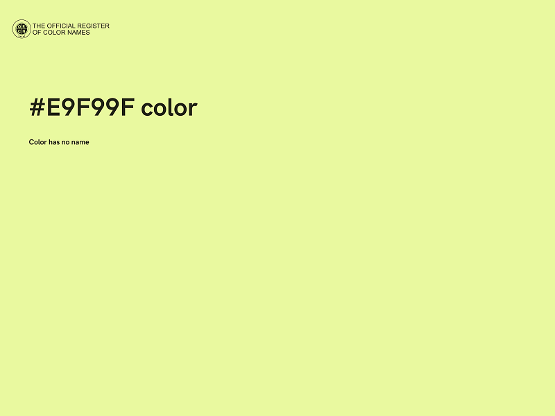 #E9F99F color image