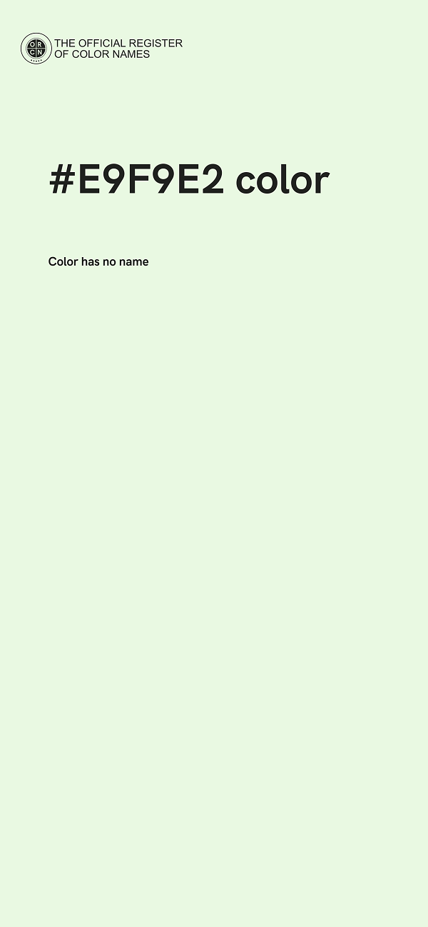 #E9F9E2 color image