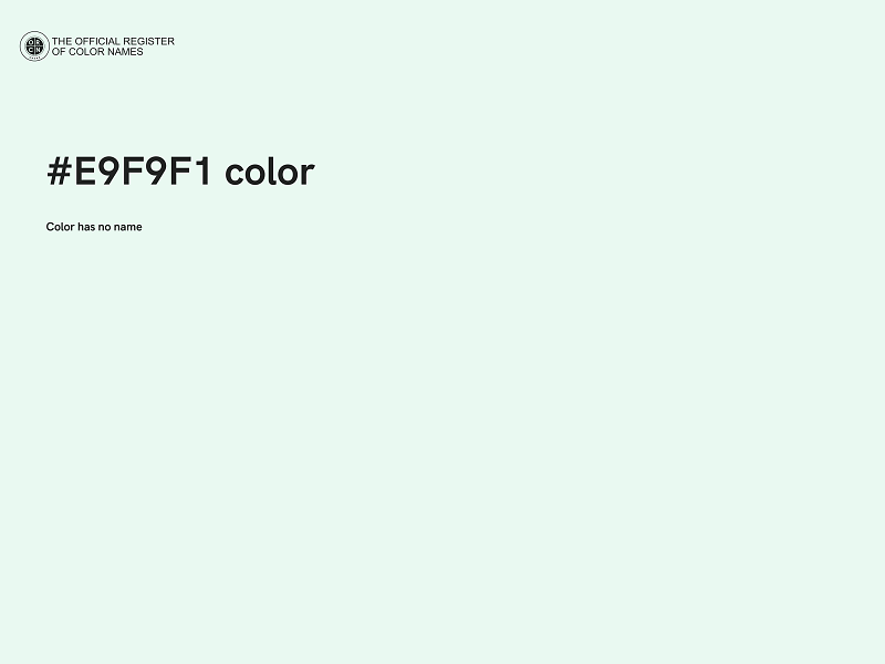 #E9F9F1 color image