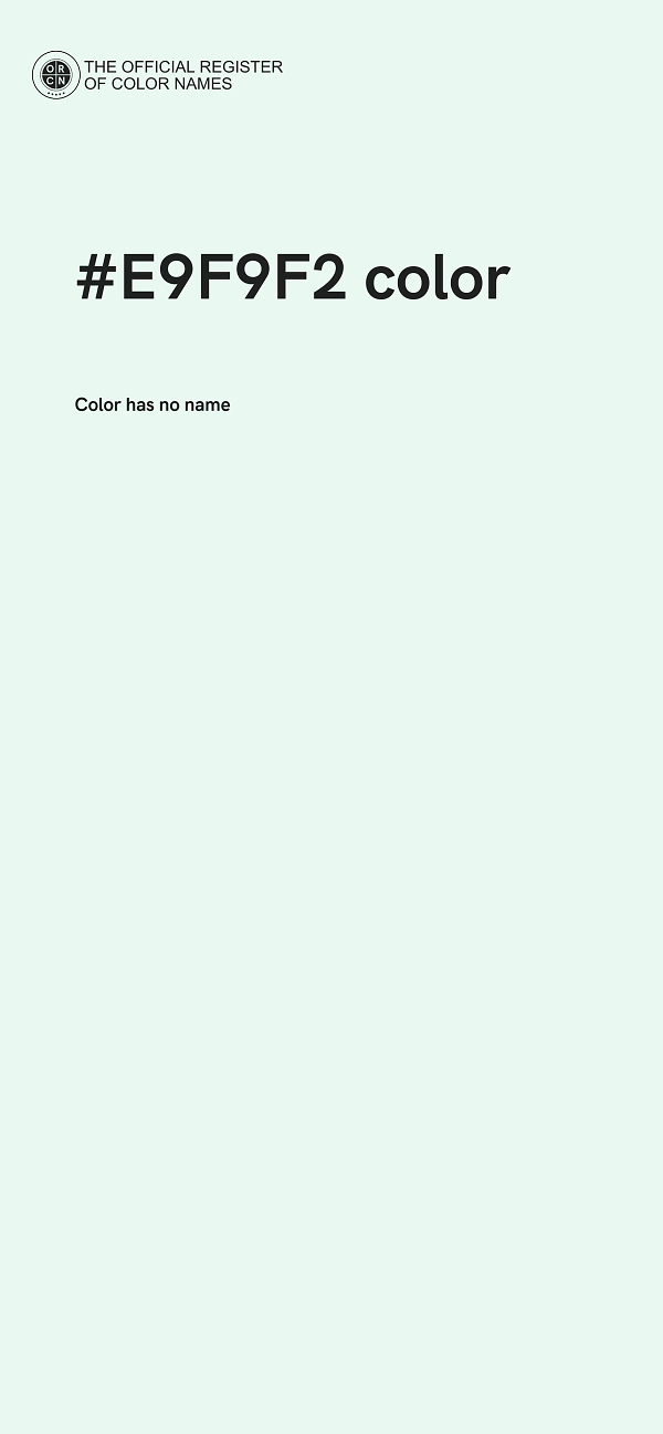 #E9F9F2 color image