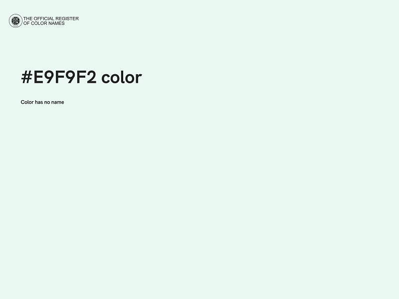 #E9F9F2 color image