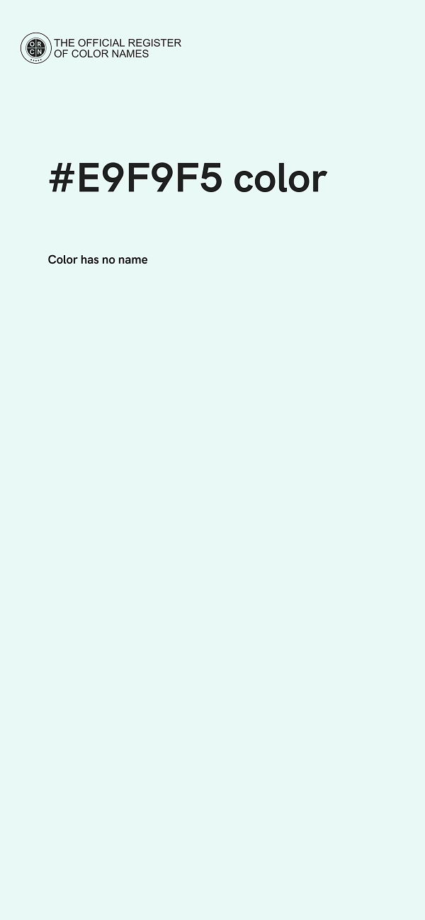 #E9F9F5 color image