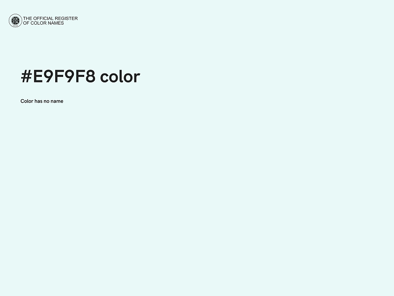 #E9F9F8 color image