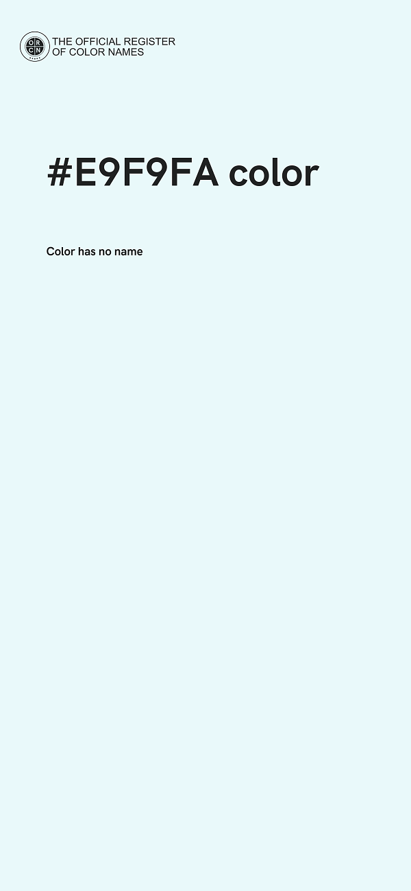 #E9F9FA color image