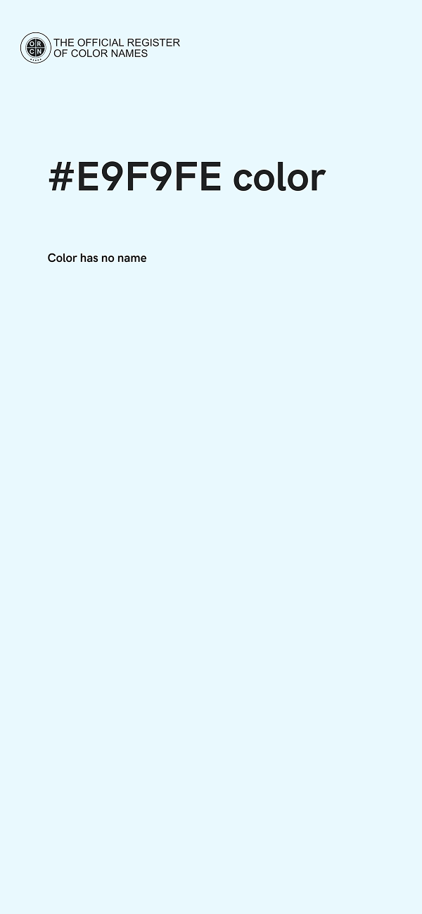 #E9F9FE color image