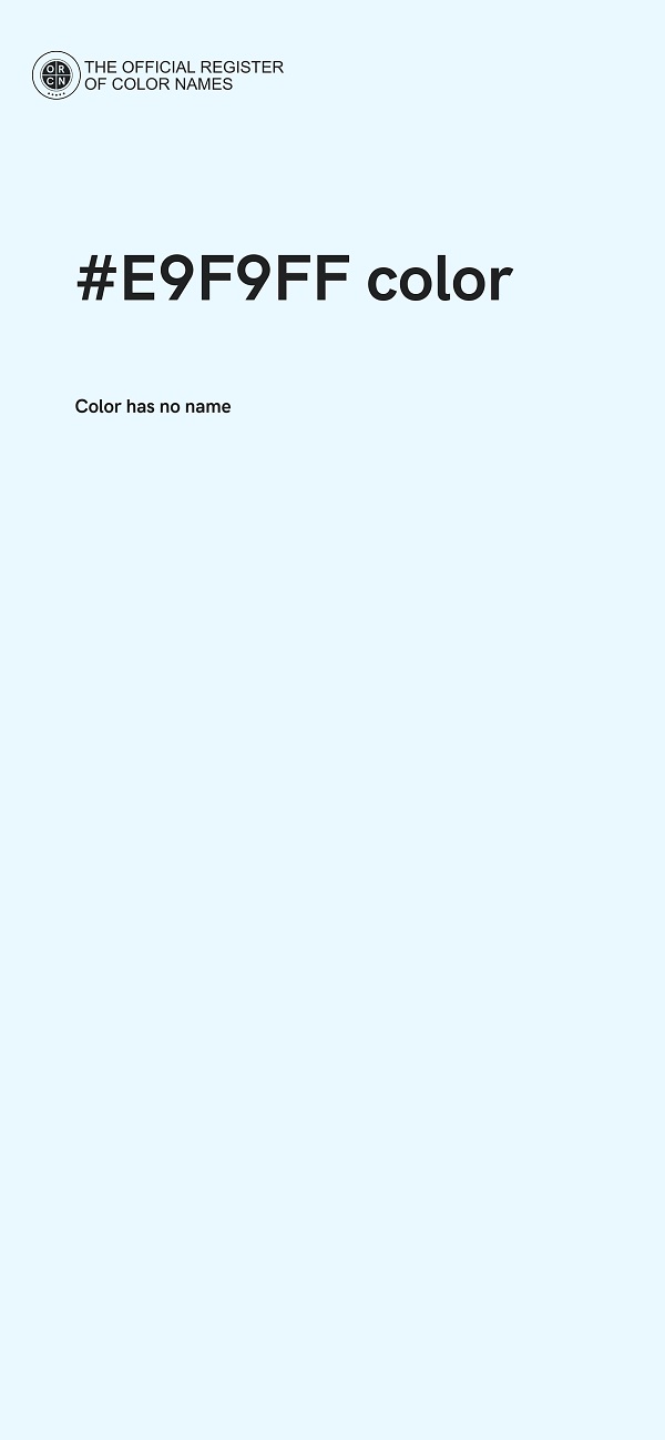 #E9F9FF color image