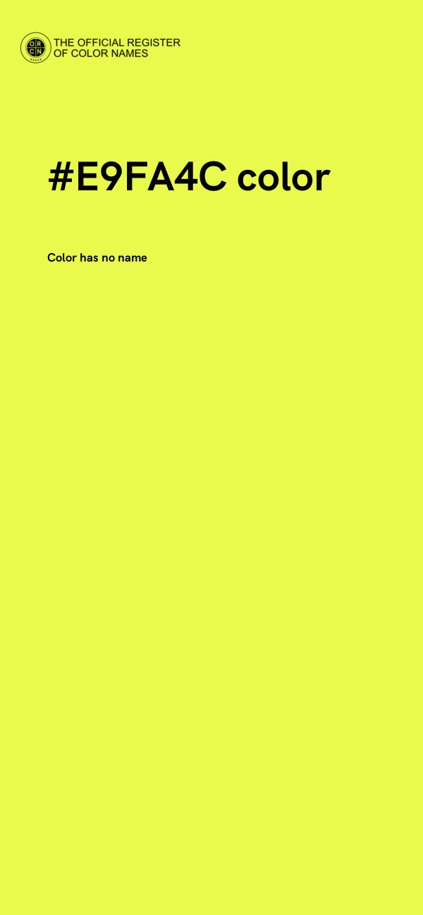 #E9FA4C color image