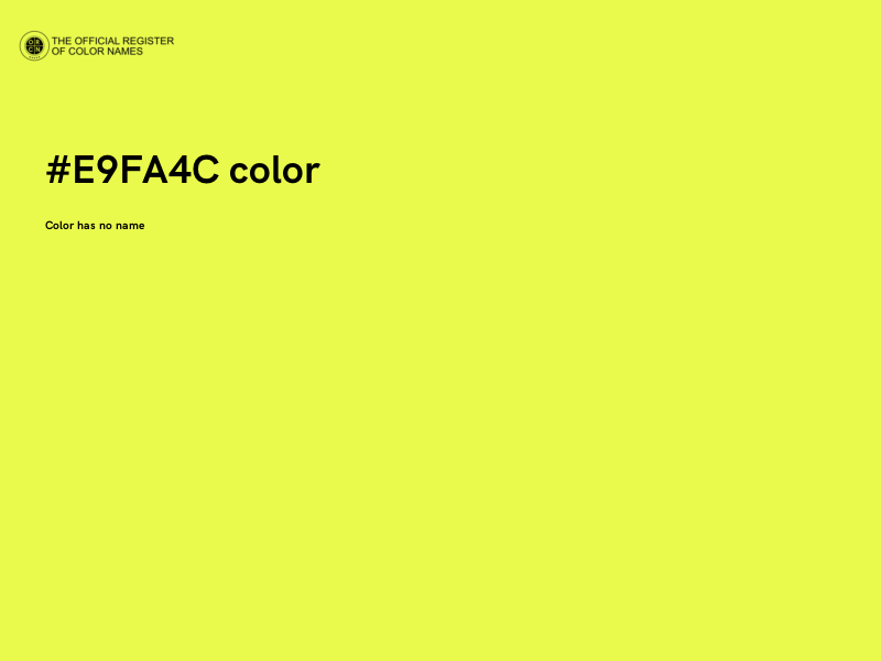 #E9FA4C color image