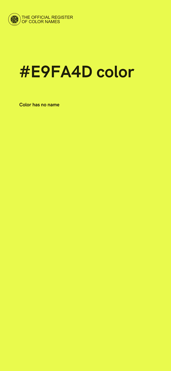 #E9FA4D color image