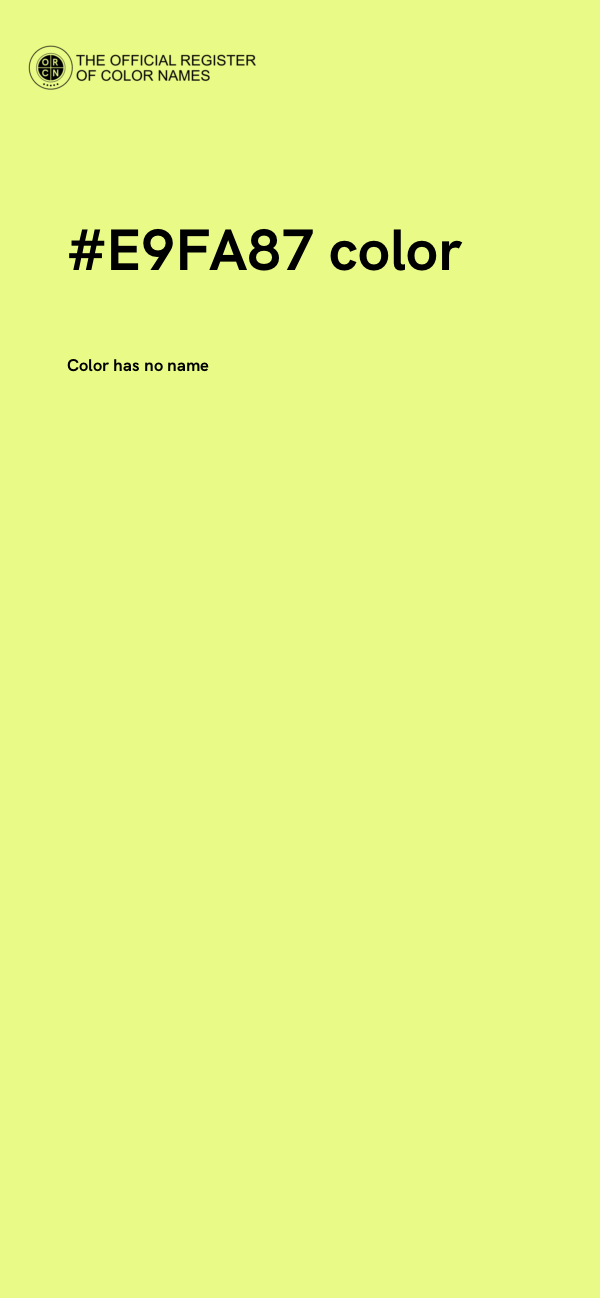 #E9FA87 color image