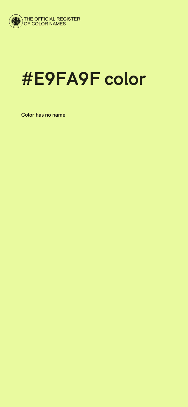 #E9FA9F color image