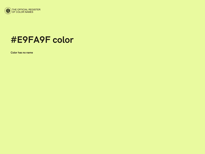 #E9FA9F color image