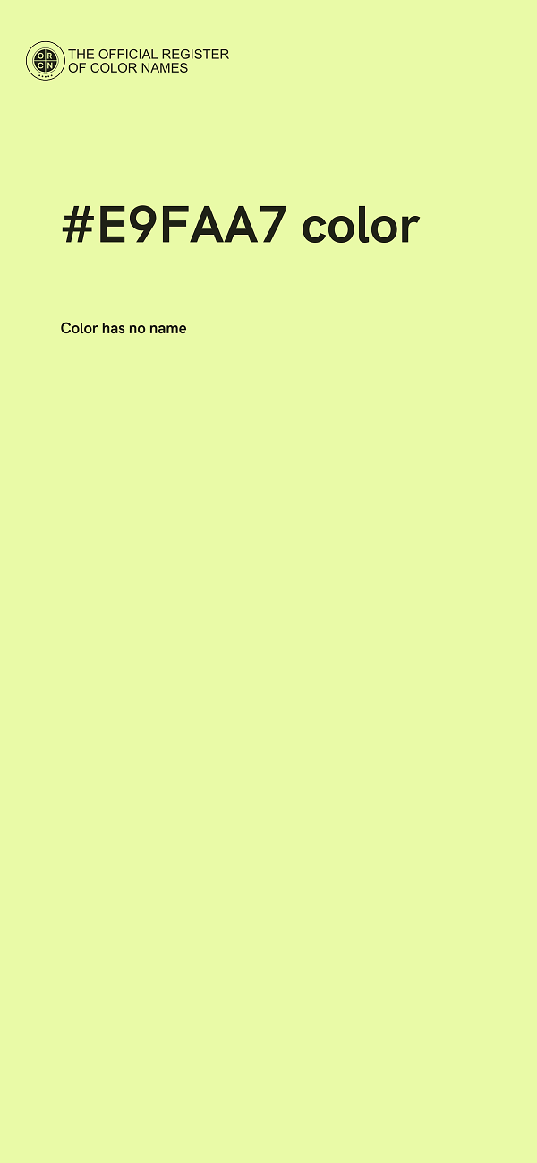 #E9FAA7 color image