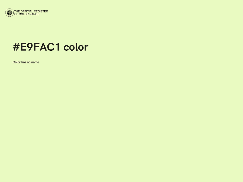 #E9FAC1 color image