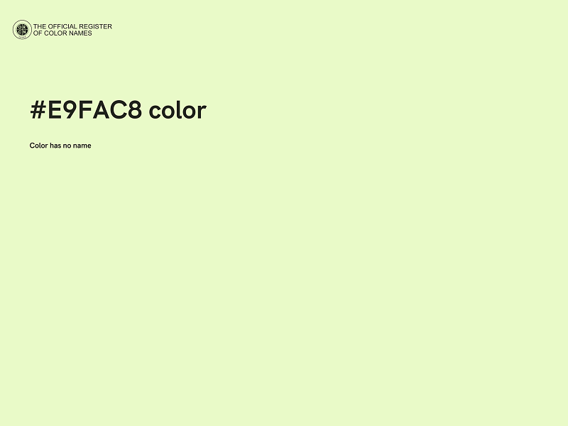 #E9FAC8 color image