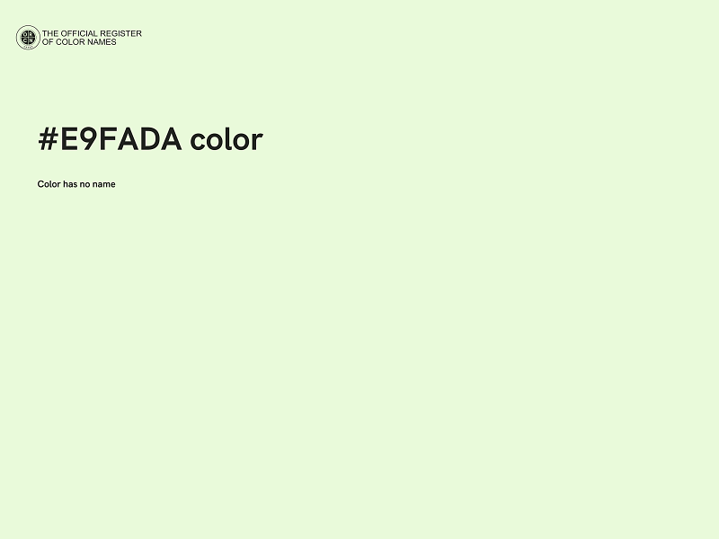#E9FADA color image