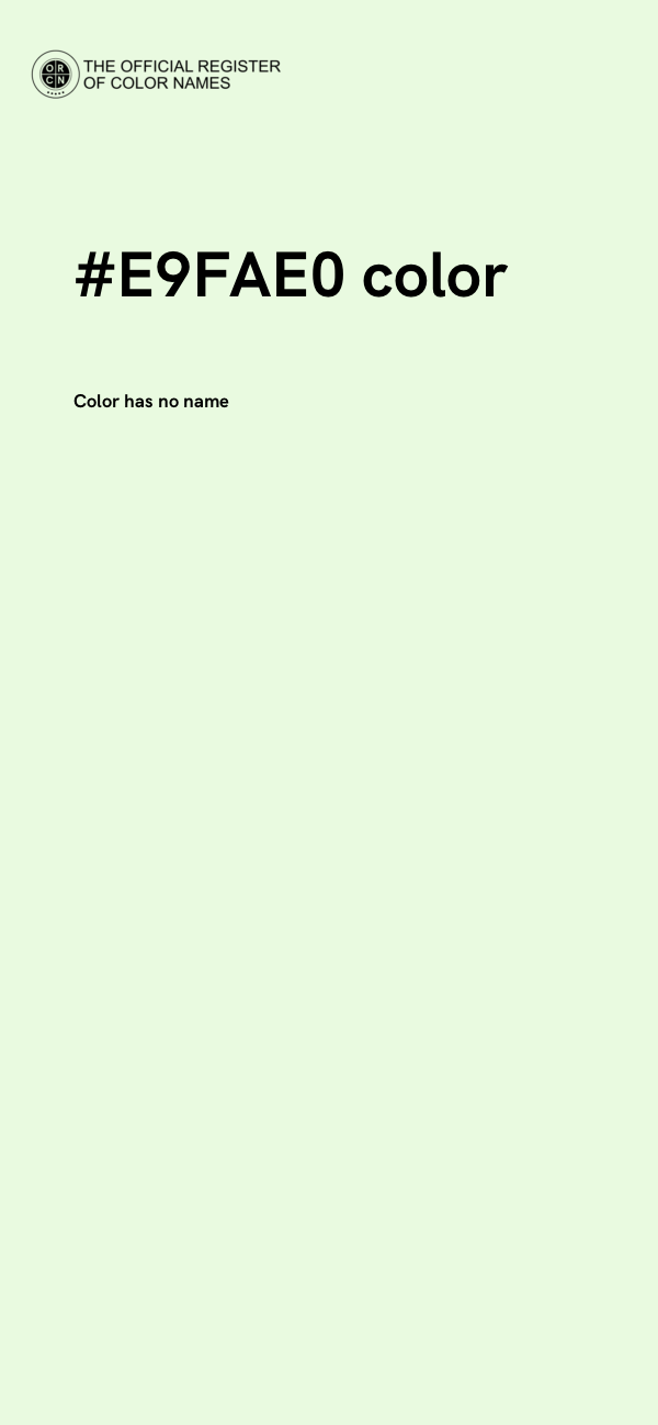 #E9FAE0 color image