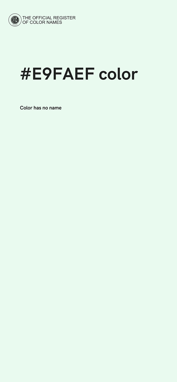 #E9FAEF color image