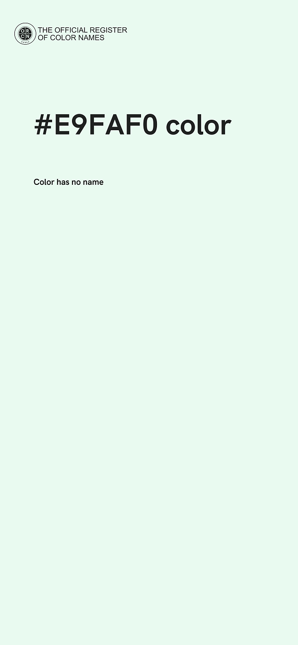#E9FAF0 color image