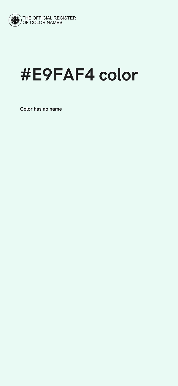 #E9FAF4 color image