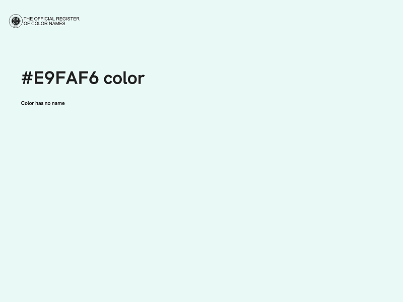 #E9FAF6 color image