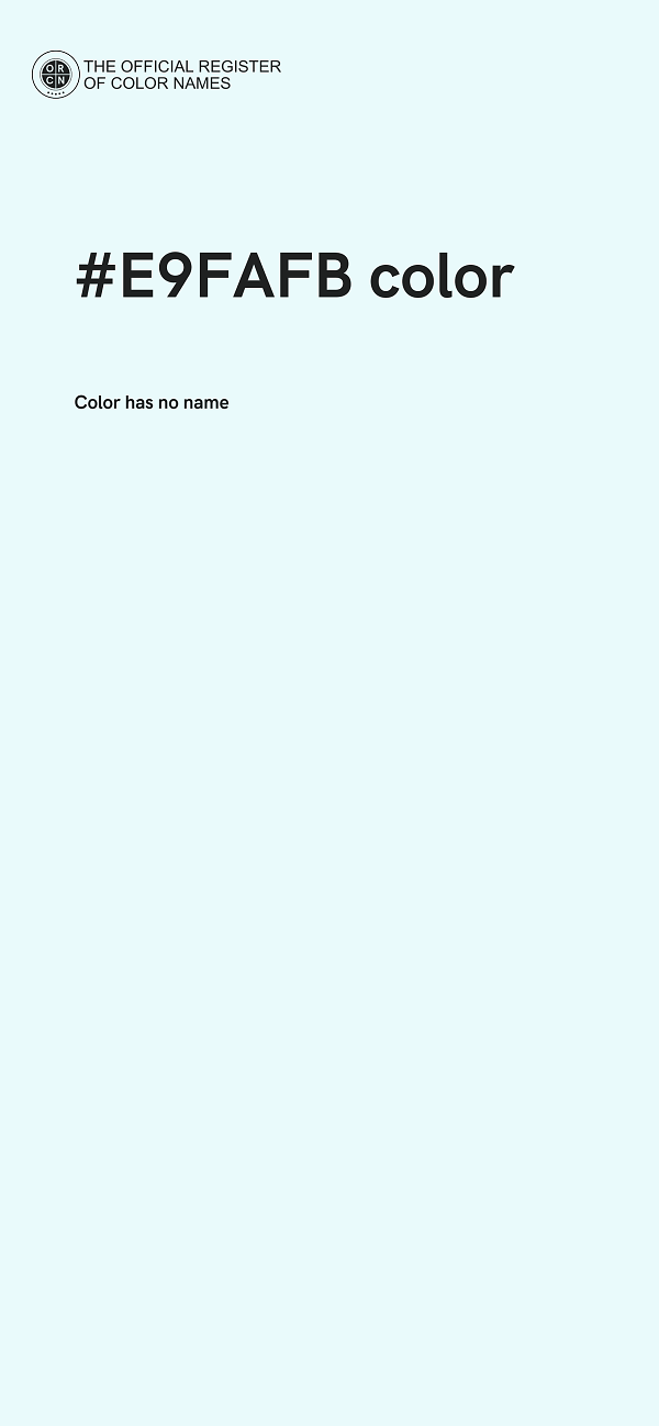 #E9FAFB color image